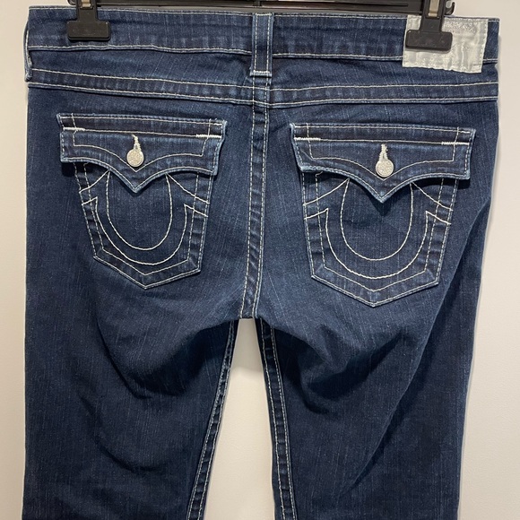 True Religion Joey Low Rise Bootcut Dark Blue Jeans, Women’s Size 32, 32 Inseam - Picture 13 of 14